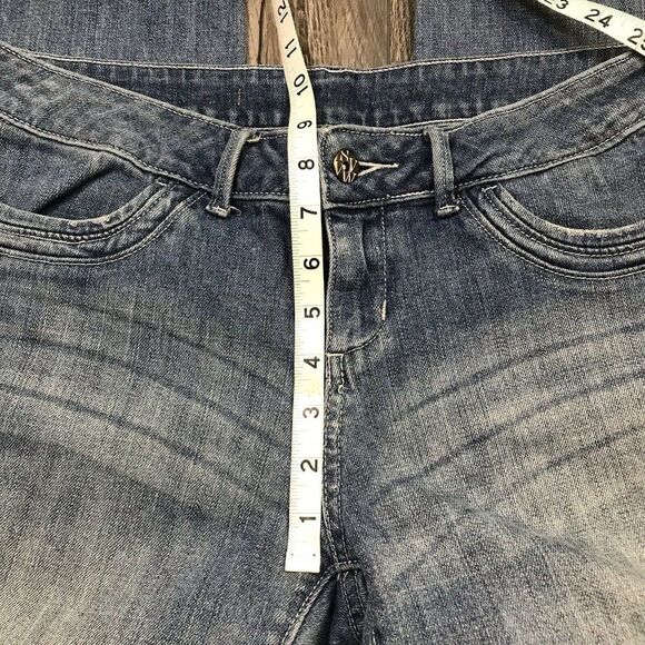 Simply Vera Denim Womens Capri Jeans Cropped Straight Flap Pockets Size 8 - Picture 7 of 13